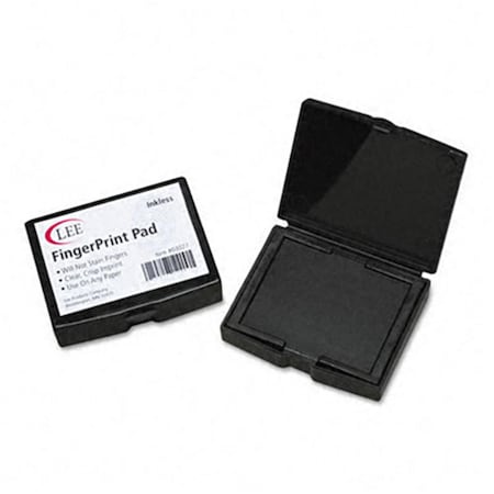 Lee Inkless Fingerprint Pad- 2-1/4w x 1-3/4d- Black LE31660